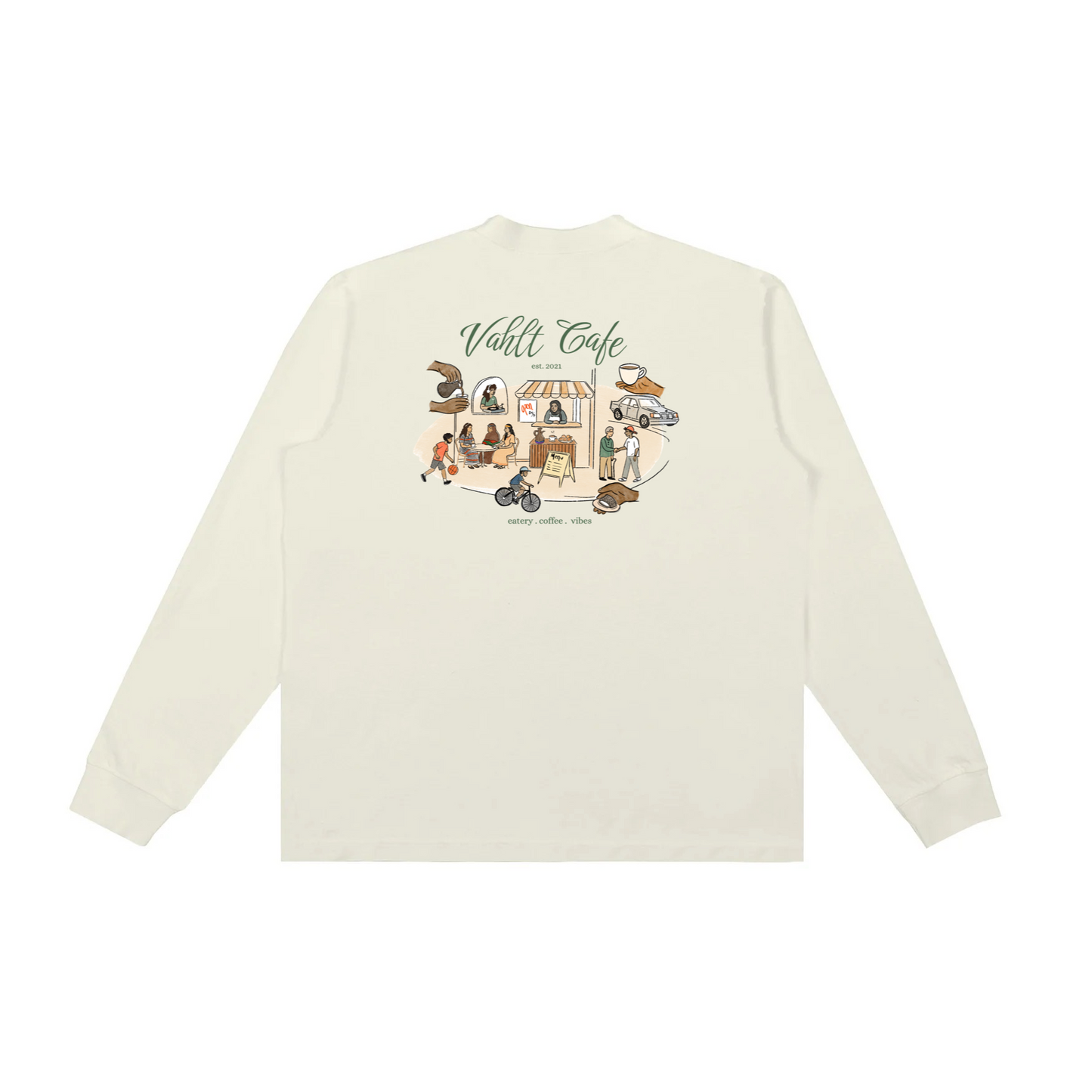Vahlt Cafe Long Sleeve Tee